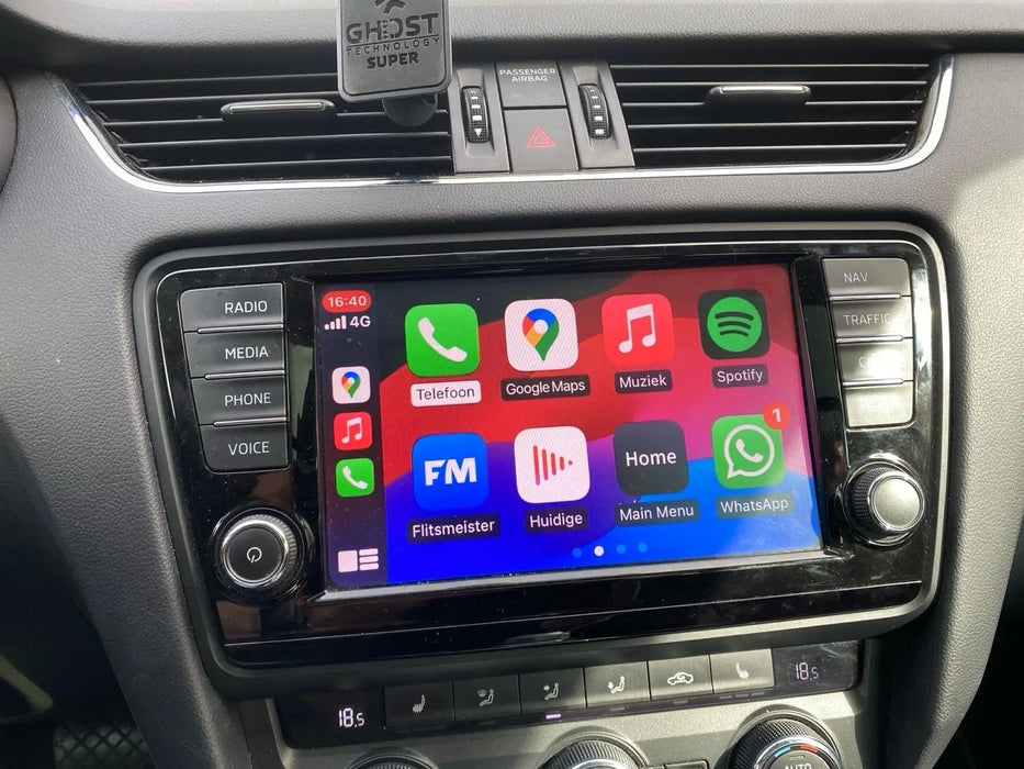 Kit de integração sem fio Skoda Apple CarPlay e Android Auto
